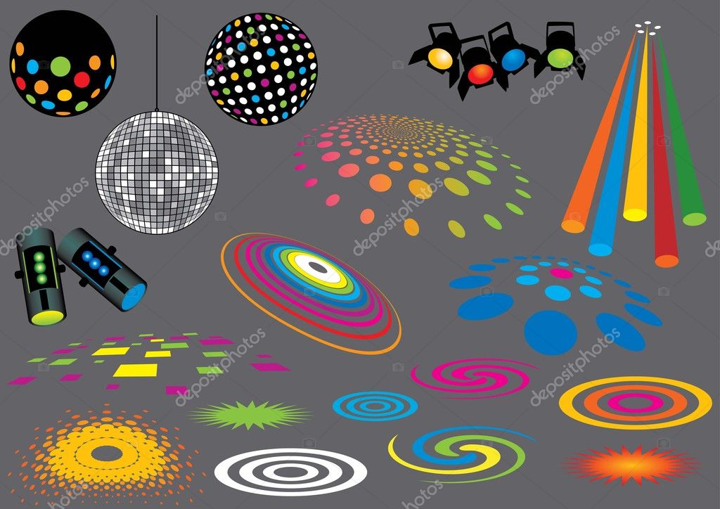 Detail Disco Lamp Vector Nomer 34