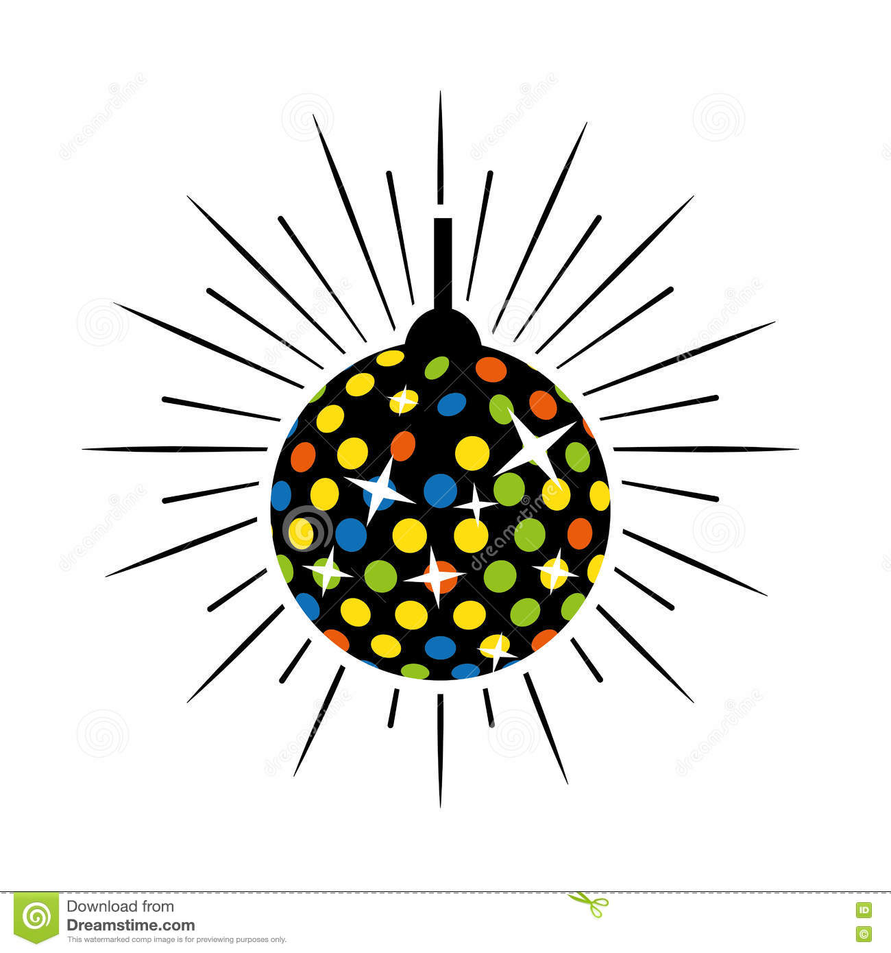 Detail Disco Lamp Vector Nomer 5