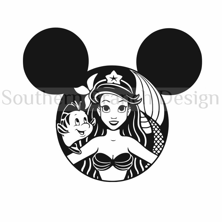 Detail Disney Ariel Mickey Ears Nomer 26