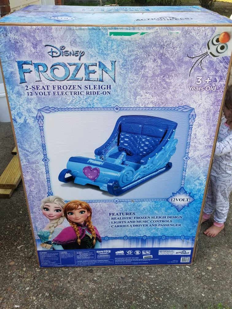 Detail Disney Frozen Sleigh 12 Volt Battery Powered Ride On Nomer 36