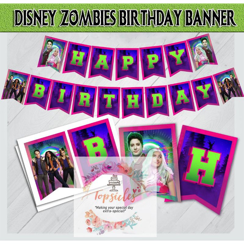 Detail Disney Zombies Birthday Banner Nomer 57