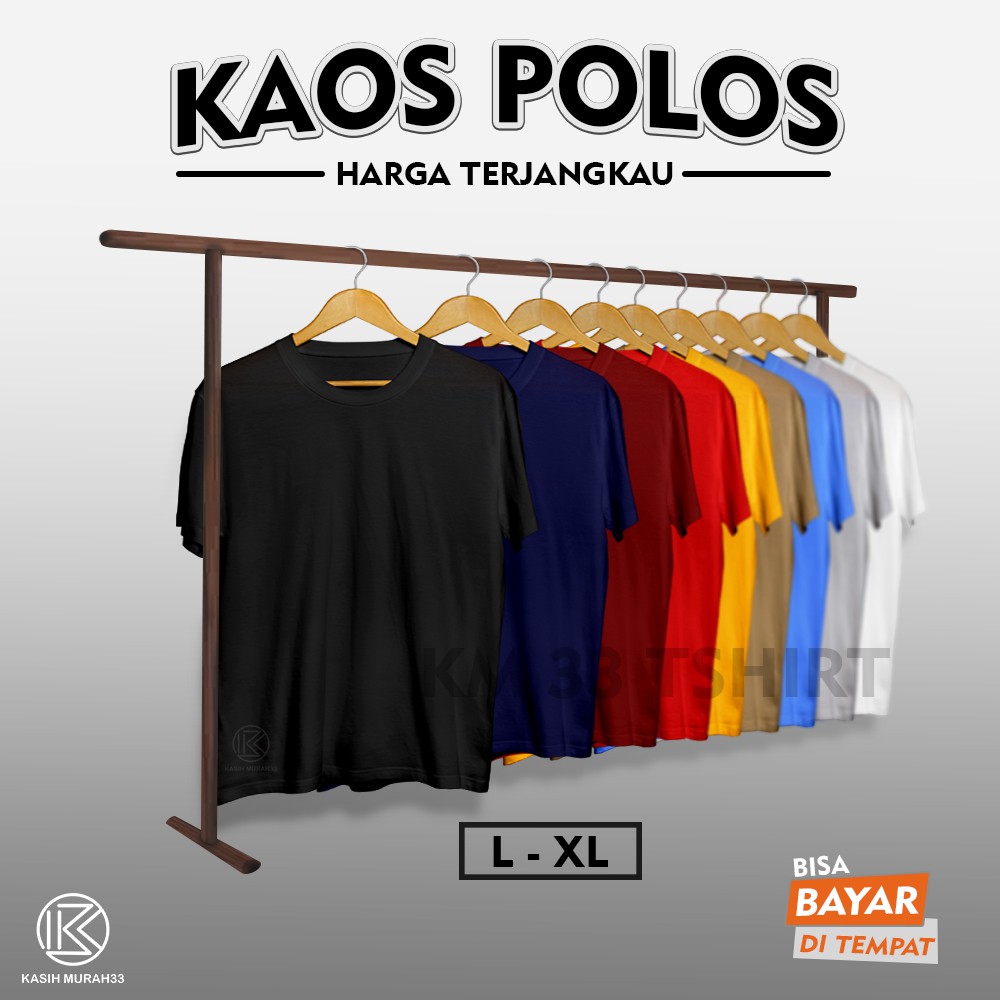 Detail Display Kaos Polos Nomer 14