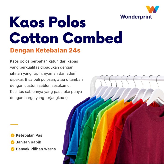 Detail Display Kaos Polos Nomer 27