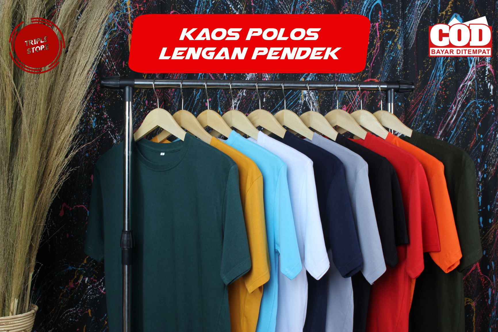 Detail Display Kaos Polos Nomer 38