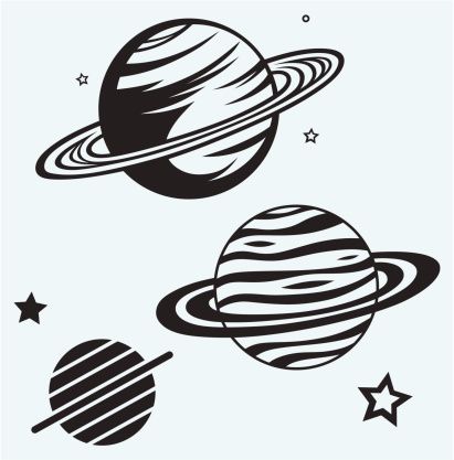 Watercolor Saturn Tattoo - KibrisPDR