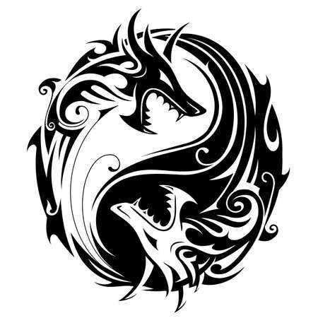 Detail Yin Yang Dragon Tattoo Nomer 16