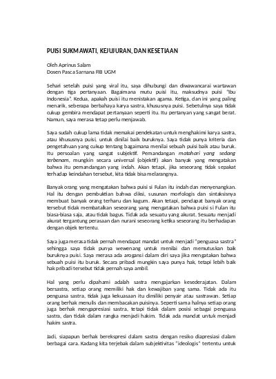 Detail Puisi Pendidikan Islam Nomer 32