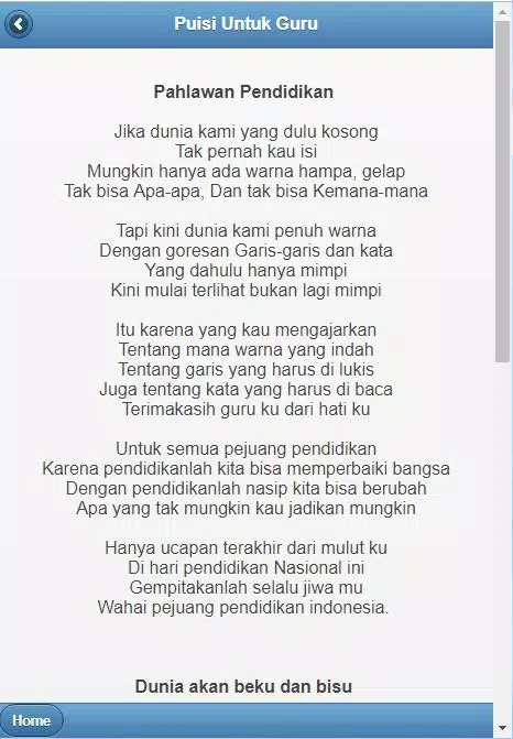 Detail Puisi Pendidikan Nasional Nomer 45
