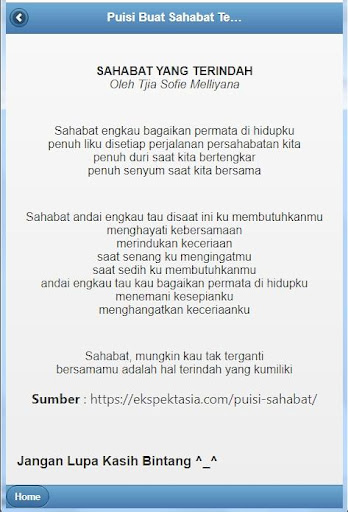 Detail Puisi Persahabatan Sejati Nomer 46