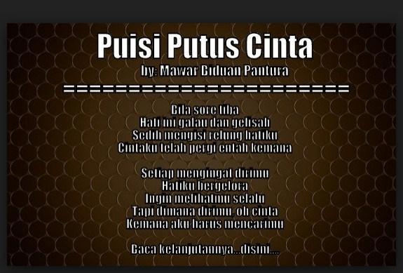 Detail Puisi Putus Cinta Nomer 4