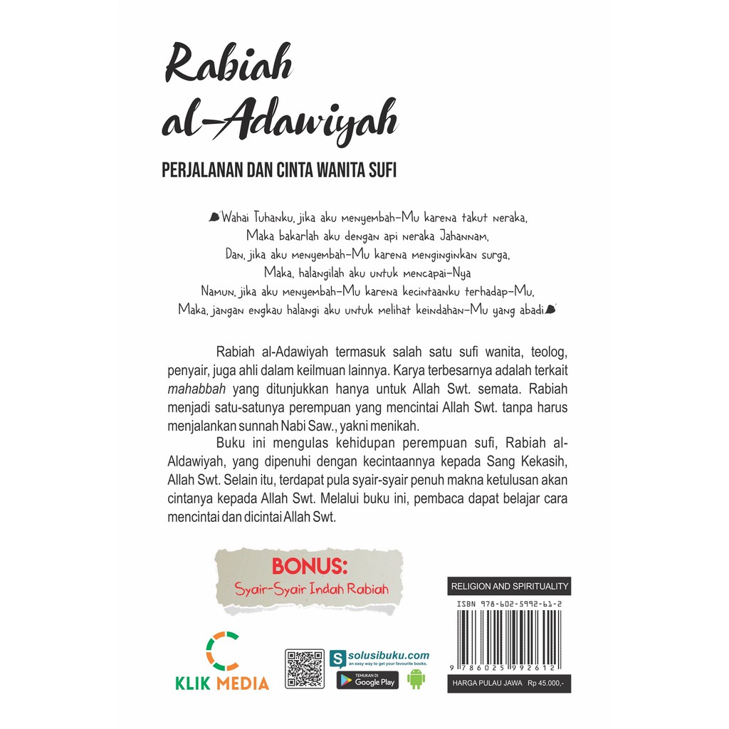 Detail Puisi Rabiah Al Adawiyah Nomer 11