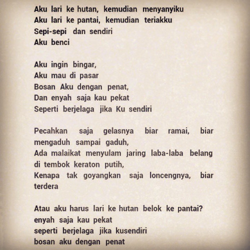 Detail Puisi Rangga Aadc 1 Nomer 10
