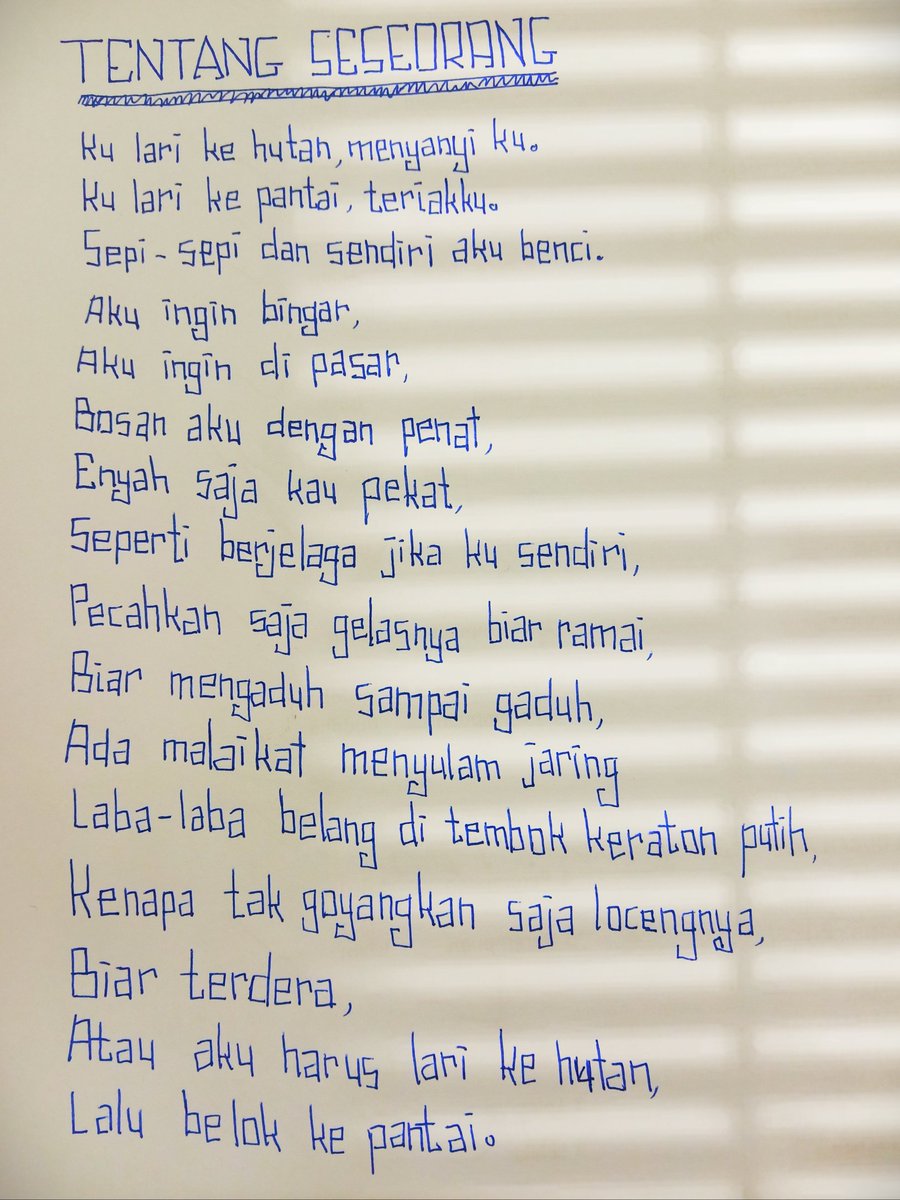 Detail Puisi Rangga Aadc 1 Nomer 17