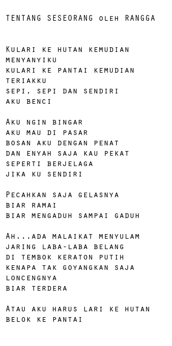 Detail Puisi Rangga Aadc 1 Nomer 6