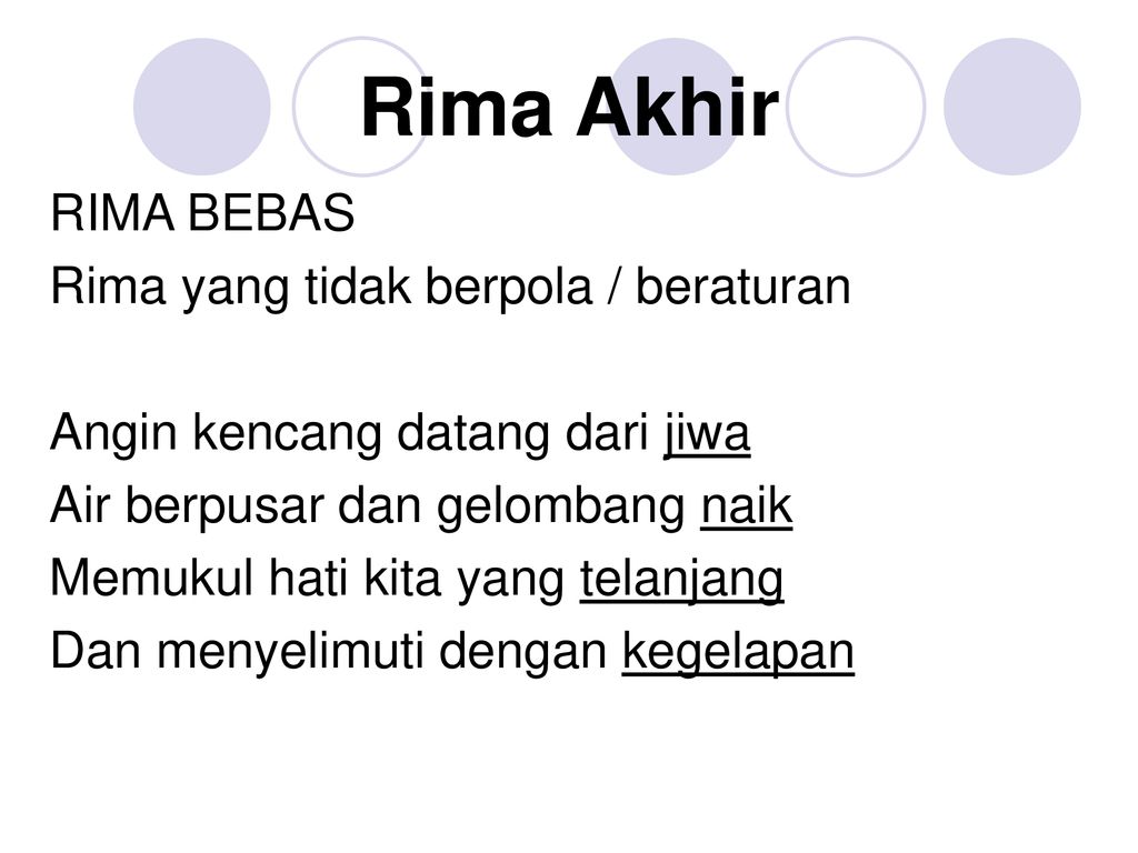 Puisi Rima Bebas - KibrisPDR