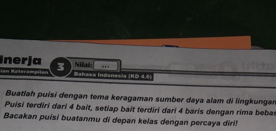 Detail Puisi Rima Bebas Nomer 54