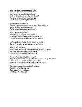 Detail Puisi Rindu Rasulullah Nomer 23
