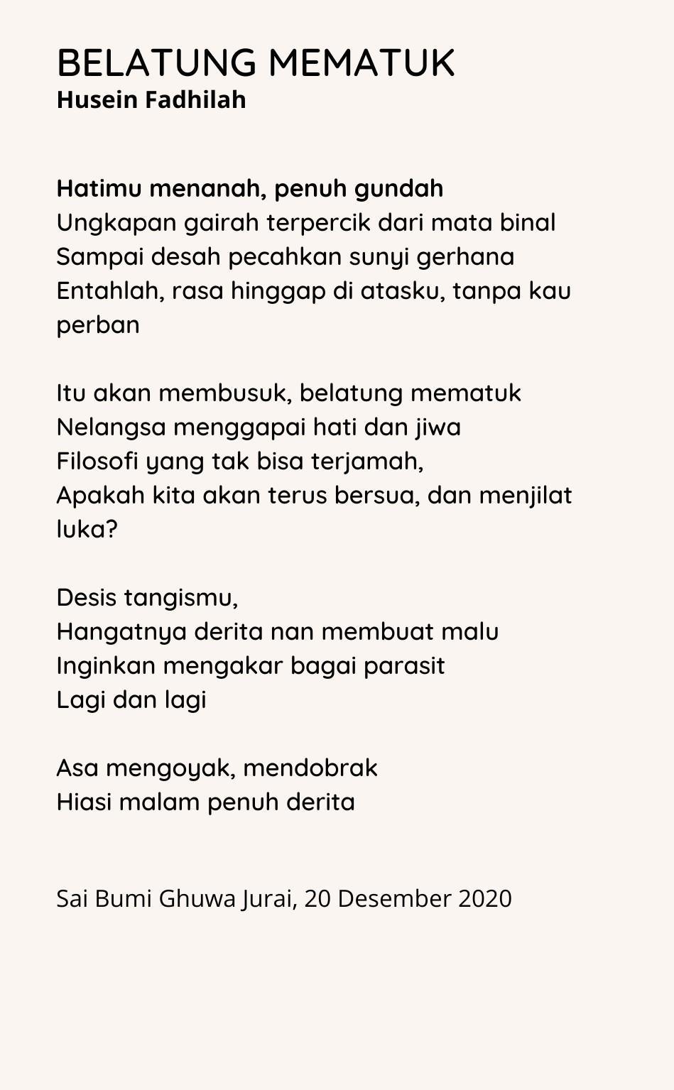 Detail Puisi Semangat Belajar Nomer 50