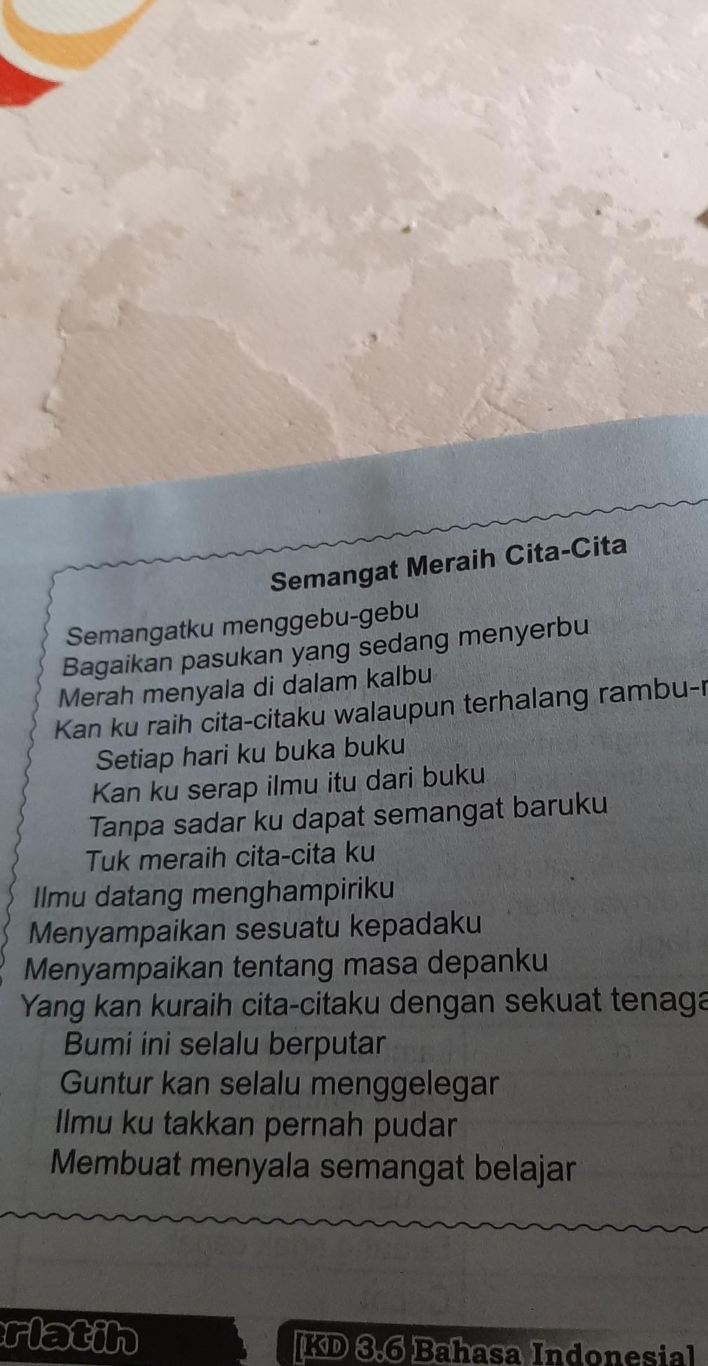 Detail Puisi Semangat Meraih Cita Cita Nomer 6