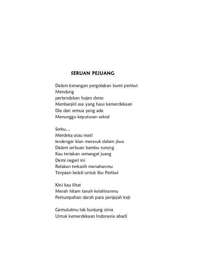 Detail Puisi Semangat Pemuda Nomer 13