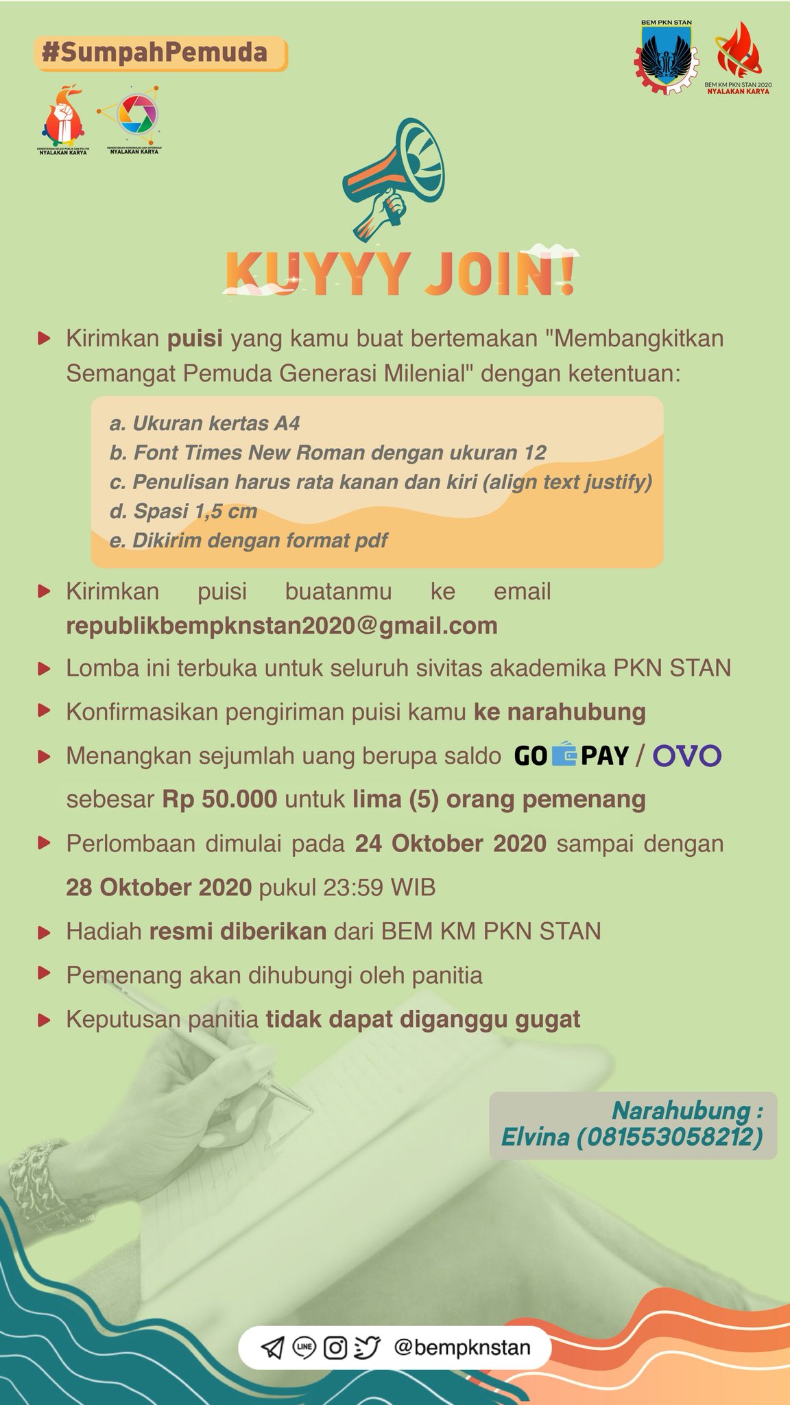 Detail Puisi Semangat Pemuda Nomer 30