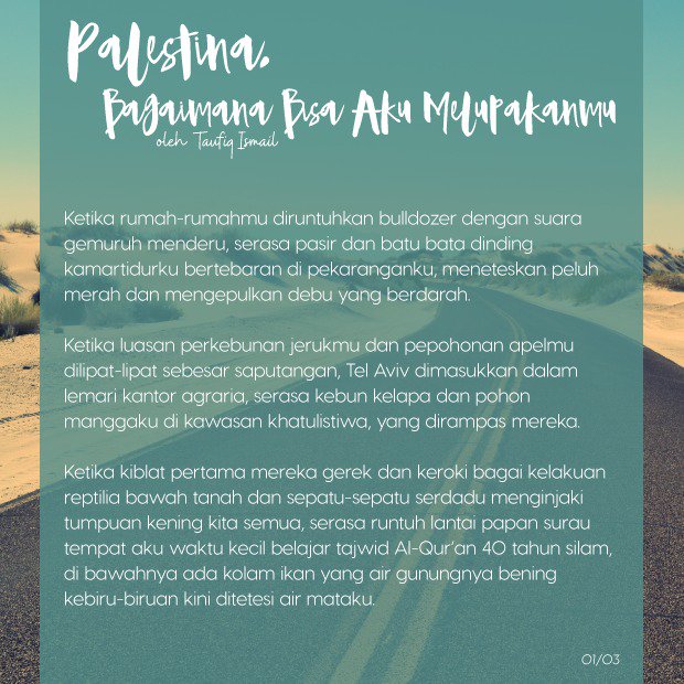 Detail Puisi Singkat Tentang Palestina Nomer 6