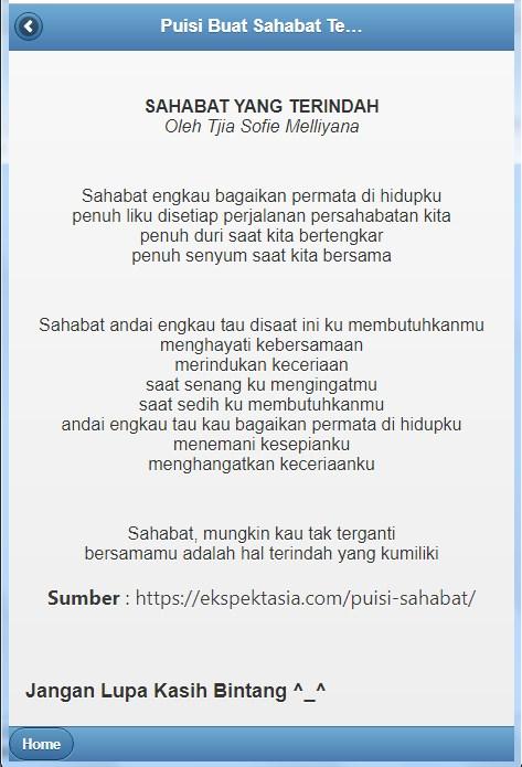 Detail Puisi Singkat Tentang Persahabatan Nomer 46