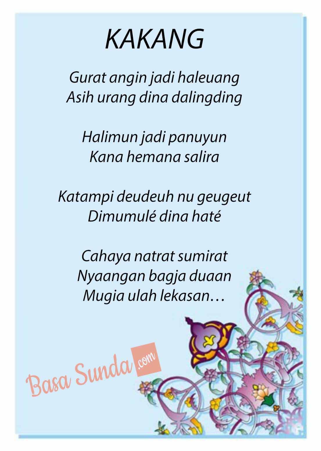 Detail Puisi Sunda Cinta Nomer 3