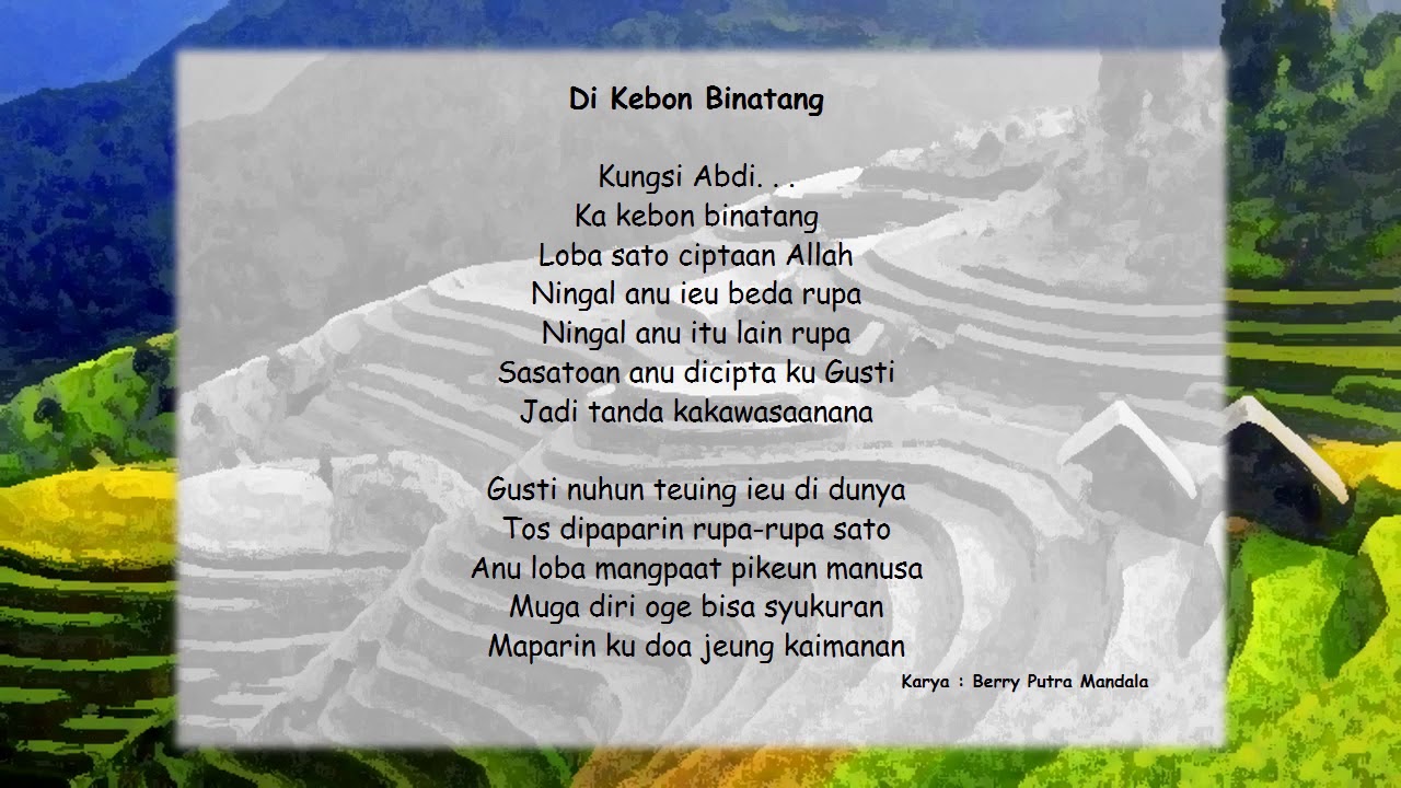 Detail Puisi Sunda Tentang Alam Nomer 17