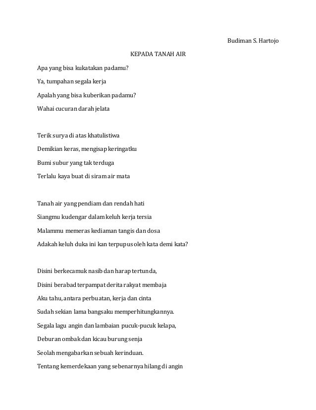 Detail Puisi Tanah Air Mata Nomer 32