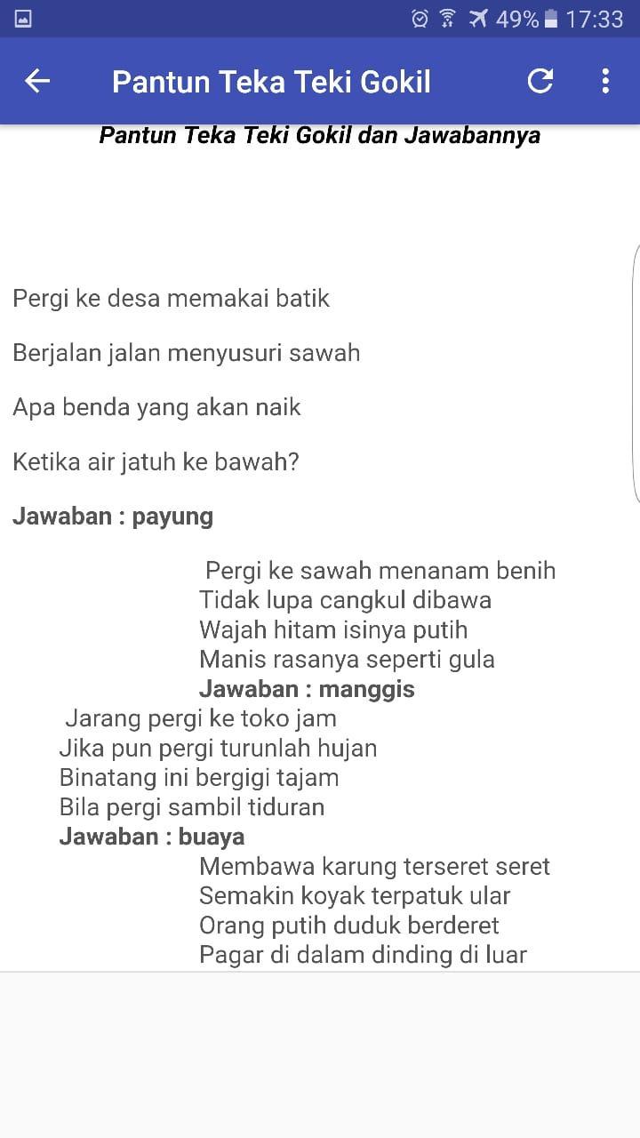 Detail Puisi Teka Teki Nomer 14