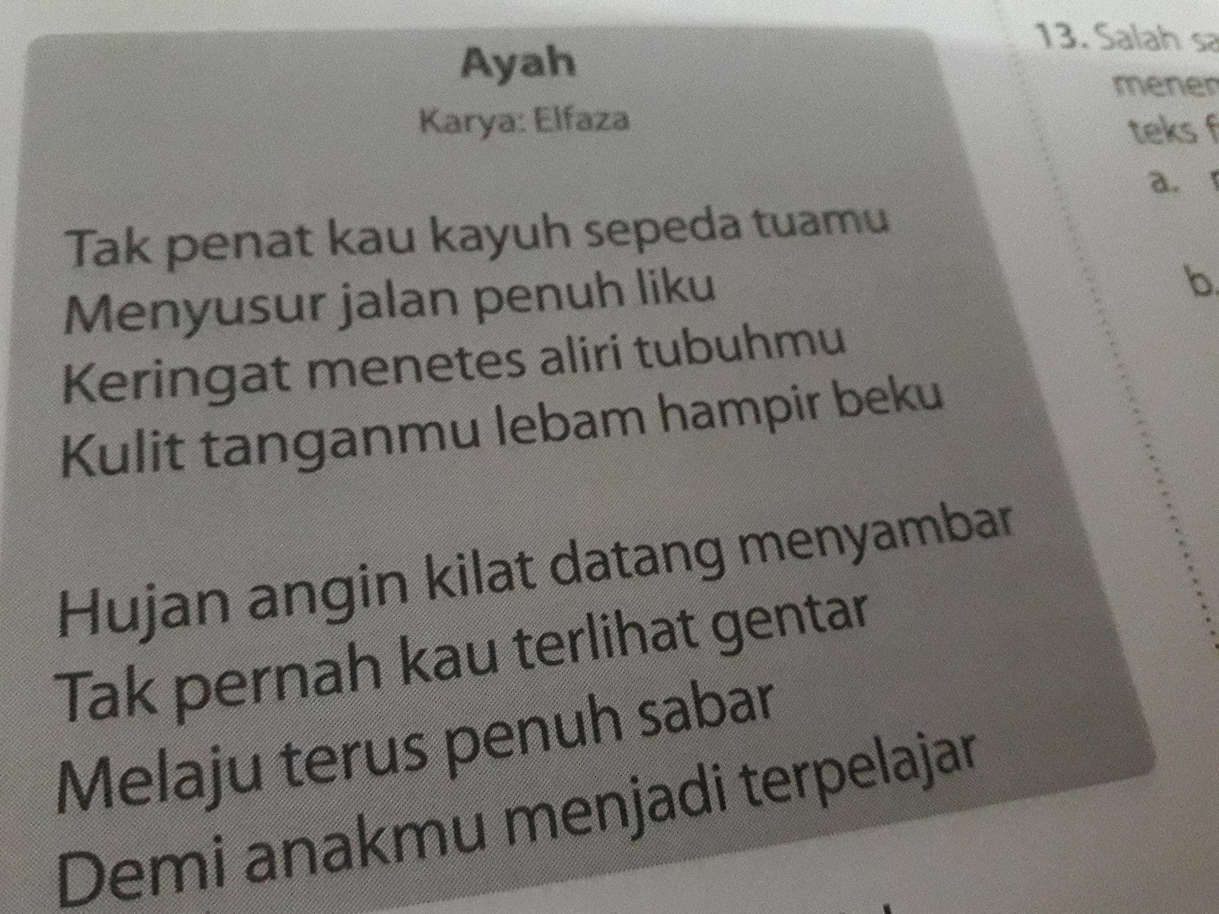 Detail Puisi Tema Ayah Nomer 6