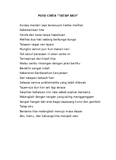 Detail Puisi Tema Cinta Nomer 6