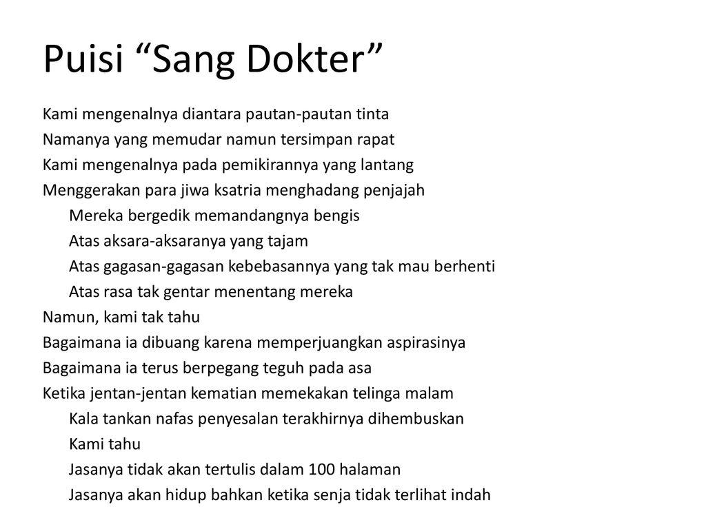 Detail Puisi Tema Dokter Nomer 11