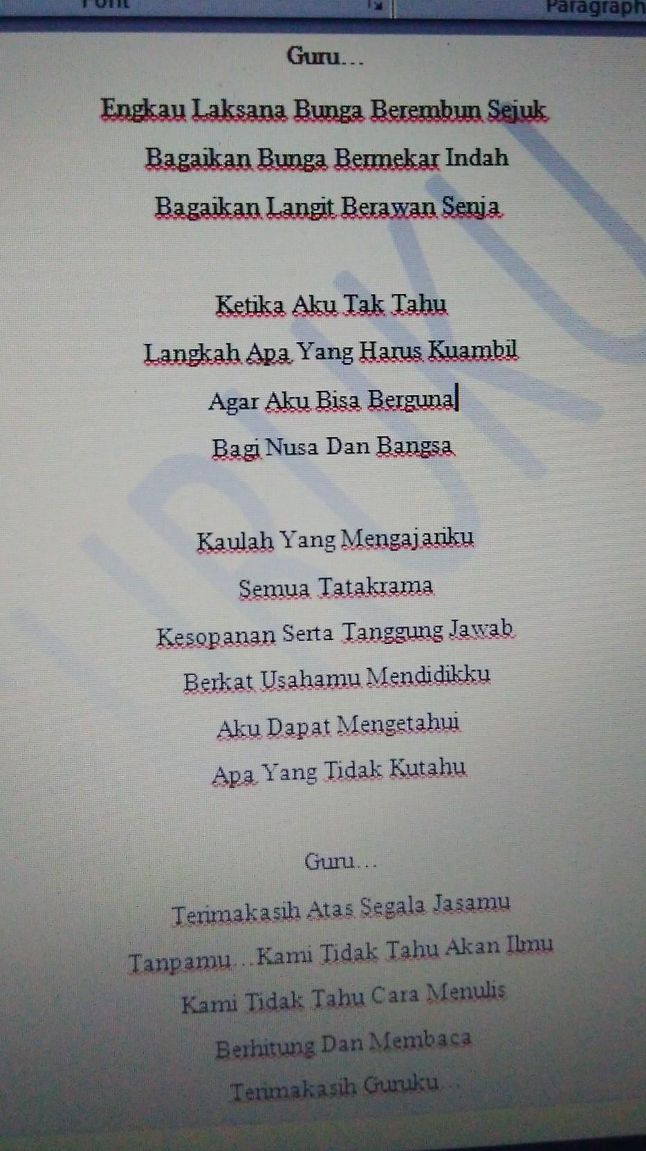 Detail Puisi Tema Guru Nomer 11