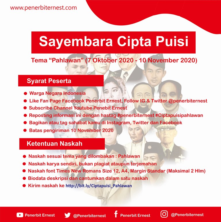 Detail Puisi Tema Kepahlawanan Nomer 37