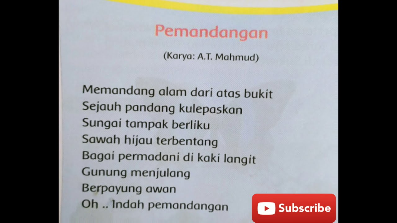 Detail Puisi Tema Pemandangan Nomer 6