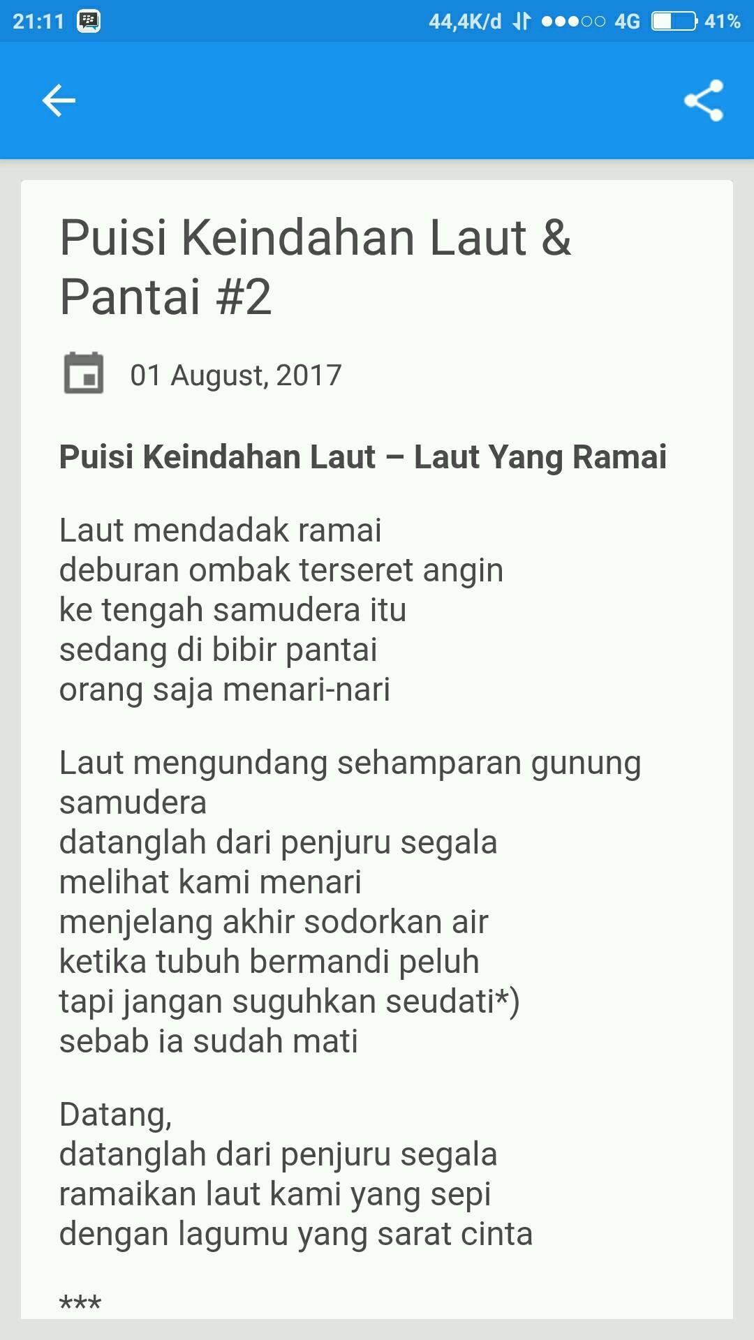 Detail Puisi Tema Pemandangan Nomer 49