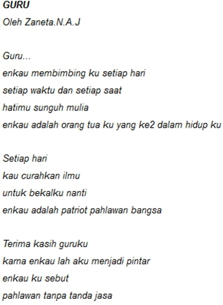 Detail Puisi Tema Pendidikan Nomer 29