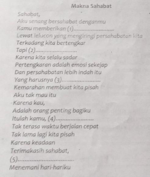 Detail Puisi Tema Persahabatan Nomer 26