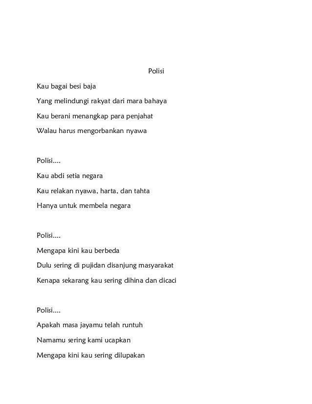 Puisi Tema Polisi - KibrisPDR