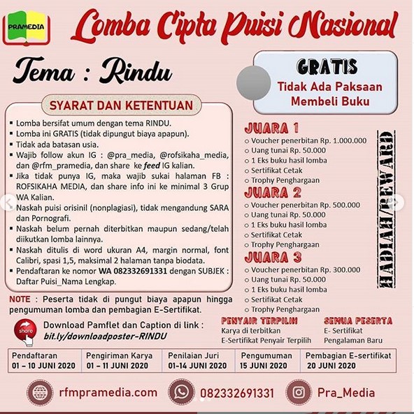 Detail Puisi Tema Rindu Nomer 24