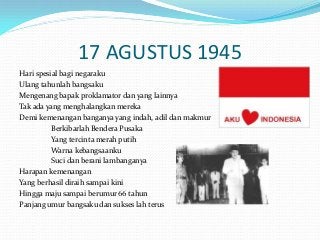 Detail Puisi Tentang 17 Agustus Nomer 16