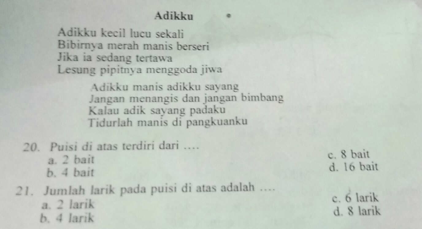 Detail Puisi Tentang Adik Nomer 49