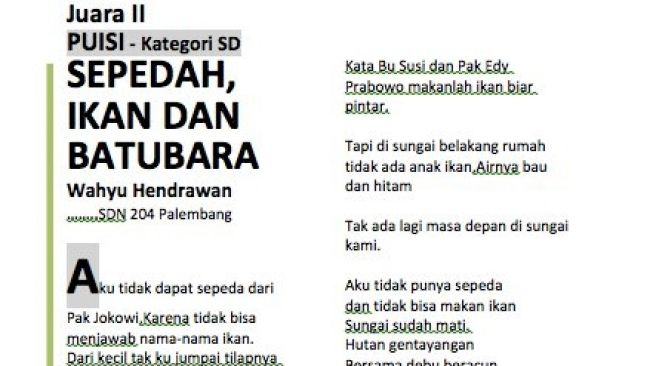 Detail Puisi Tentang Alam Yang Rusak Nomer 53