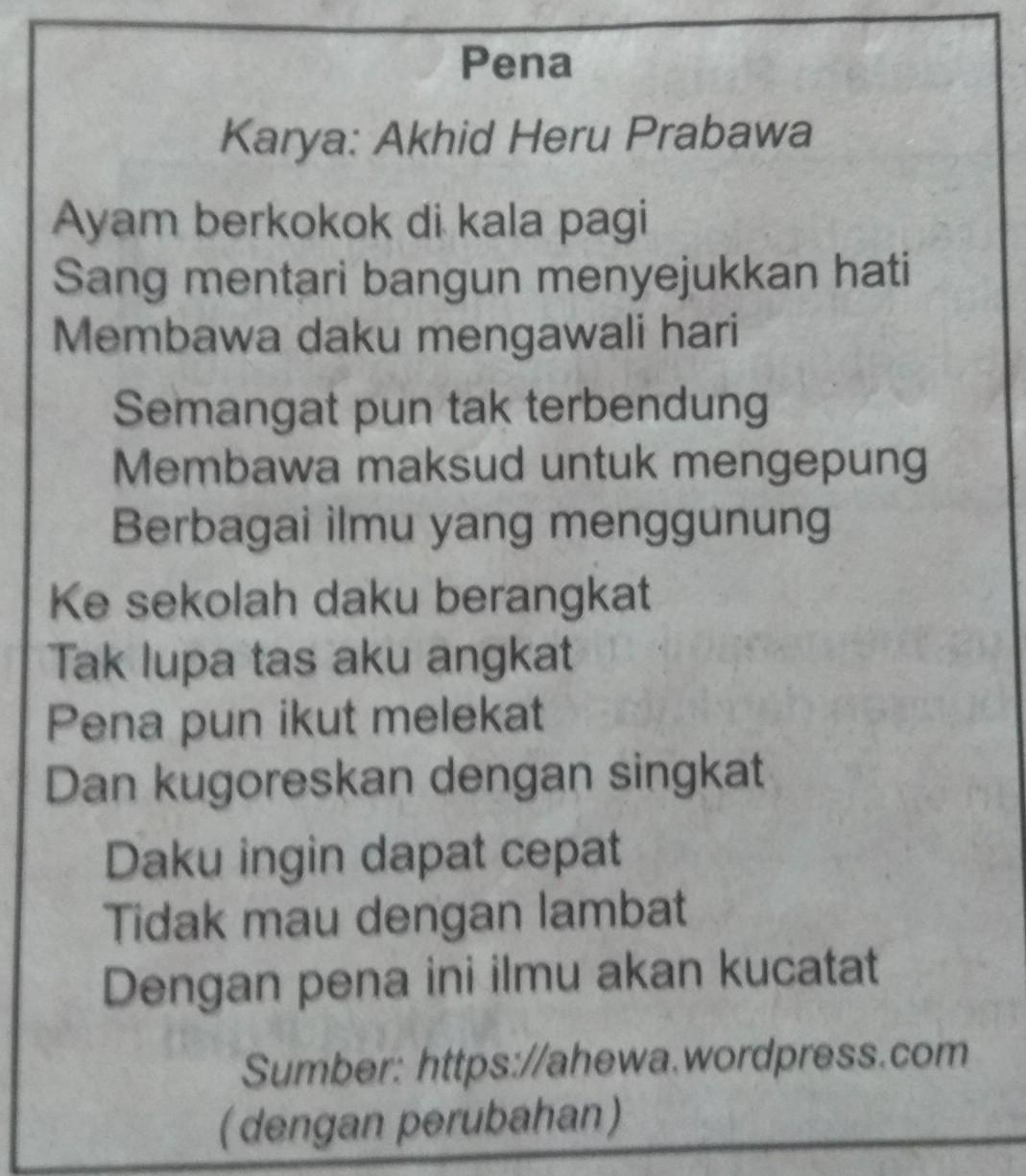 Detail Puisi Tentang Ayam Nomer 25