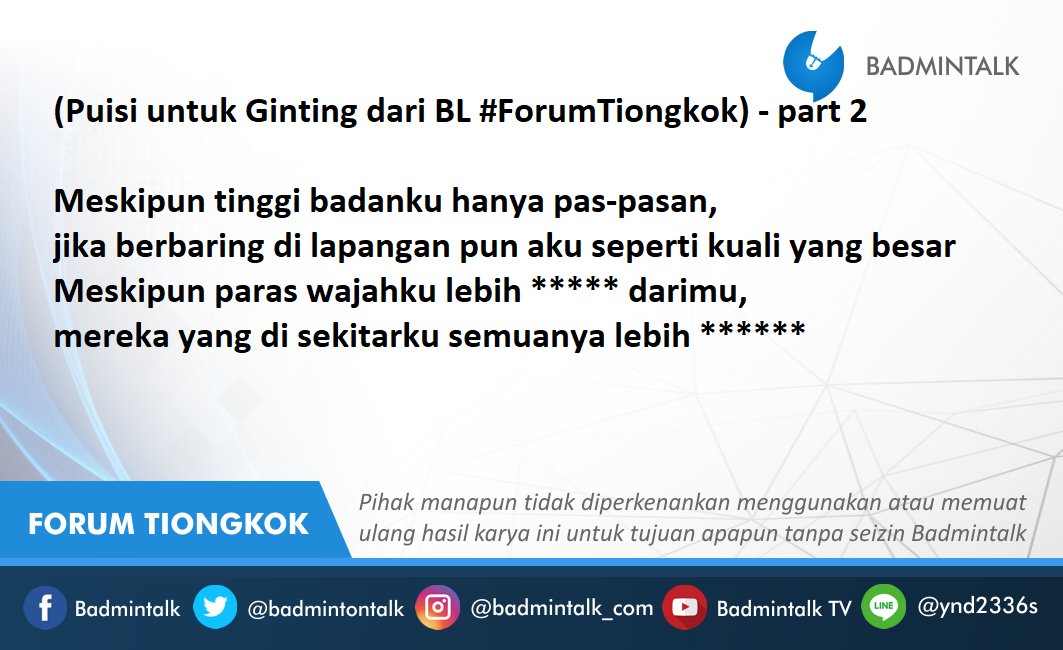 Detail Puisi Tentang Badminton Nomer 10