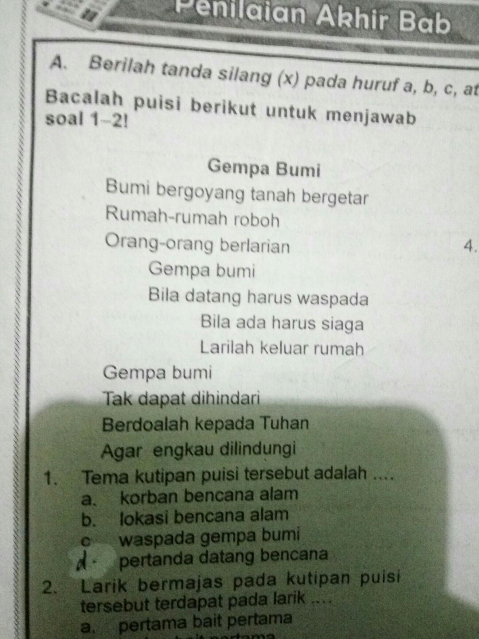 Detail Puisi Tentang Bencana Alam Gempa Nomer 20