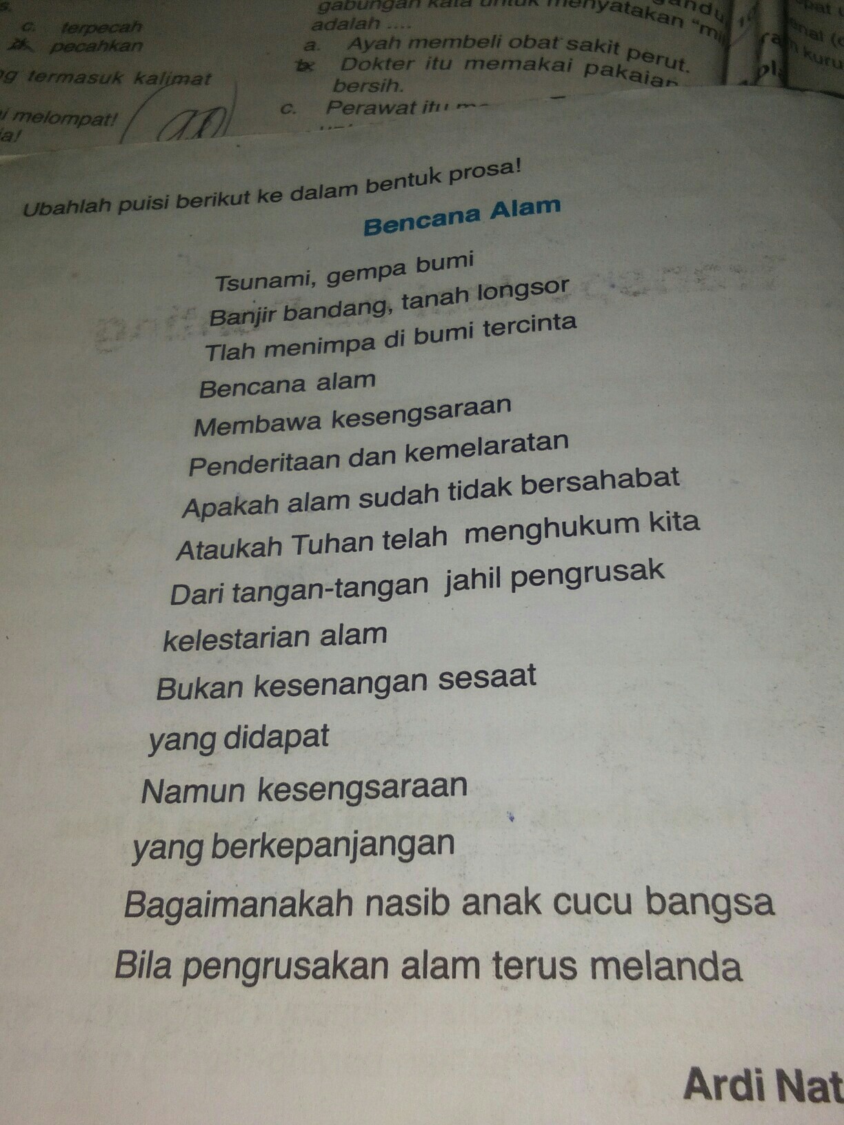 Detail Puisi Tentang Bencana Alam Gempa Nomer 25