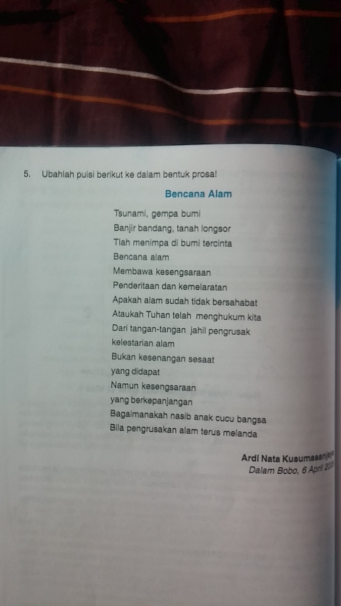 Detail Puisi Tentang Bencana Alam Tsunami Nomer 12